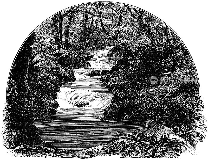英国萨默塞特的Badgworthy Water――19世纪